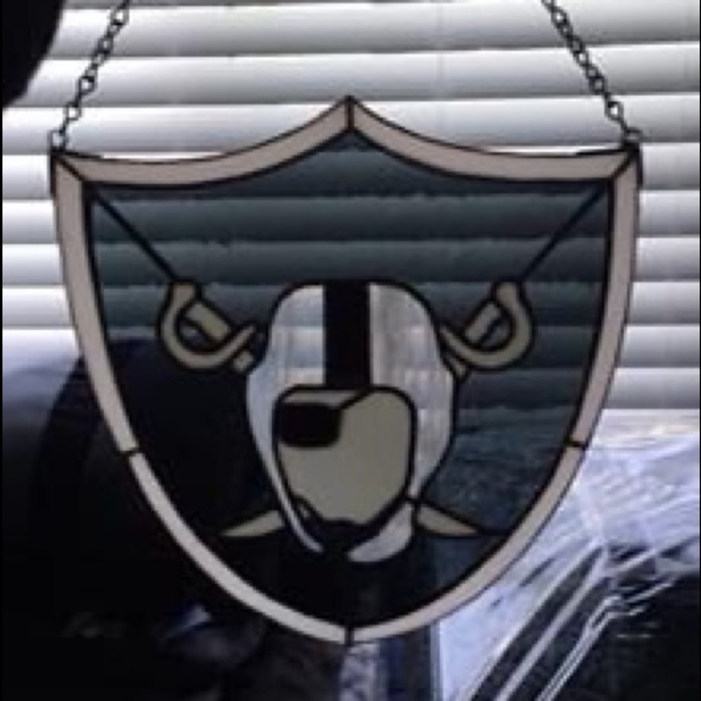 Raiders stained glass